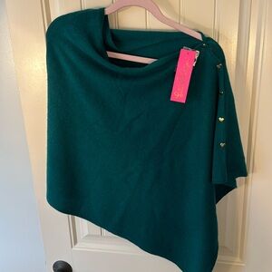 Cashmere forest green wrap